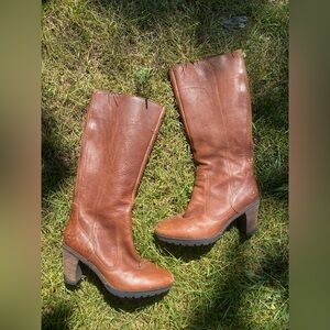 Timberland Tall Leather Lined Heeled Boots